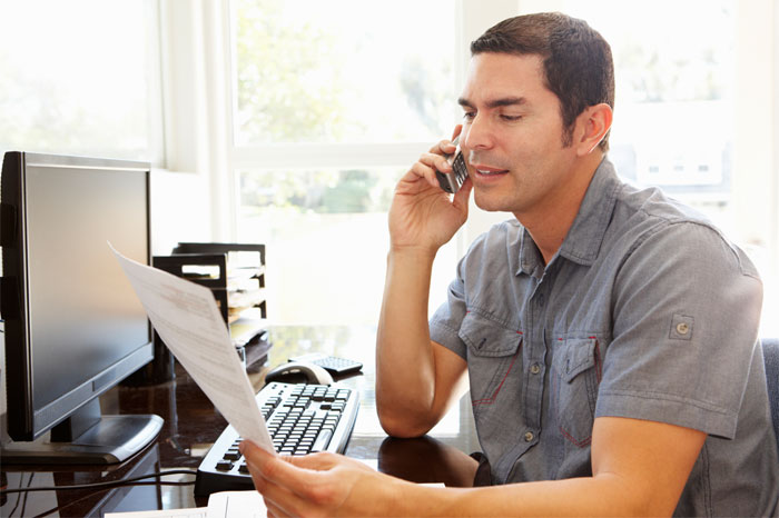 Bailbonds Employee on Phone